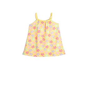 Koton 3SMG80030AK Sarı Çiçekli Kız Bebek Elbise