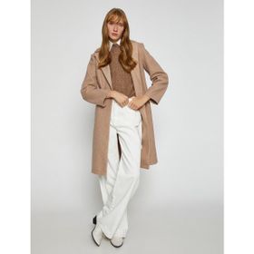 Koton 3WAK00072EW Bej 050 Kadın Polyester Outerwear Kaban