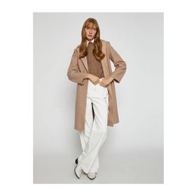 Koton 3WAK00072EW Bej 050 Kadın Polyester Outerwear Kaban