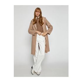 Koton 3WAK00072EW Bej 050 Kadın Polyester Outerwear Kaban