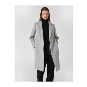 Koton 3WAK00072EW Grı Melanj Grm Kadın Outerwear Kaban