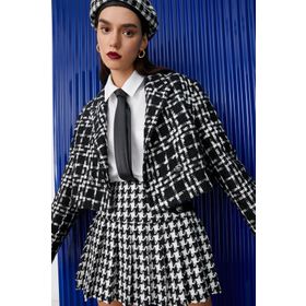 Koton 3WAK50231UW9C9 Siyah Kadın Crop Ceket