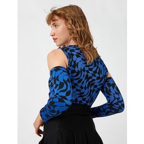 Koton 3WAL10215IK Uzun Kollu Tişört Crop Pencere Detaylı Erkek T-shirt