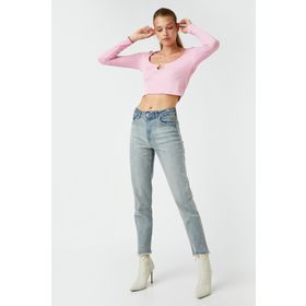 Koton 3WAL40035MD Normal Bel Dar Paça Skinny Fit Indigo Kadın Denim Pantolon