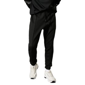 Koton 3WAM40113MK Jogger Altı Baskılı Beli Bağcıklı Erkek Siyah Eşofman