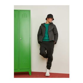 Koton 3WAM40113MK Jogger Altı Baskılı Beli Bağcıklı Erkek Siyah Eşofman