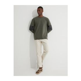 Koton 3WAM70208MK Bisiklet Yaka Etiketli Erkek Sweatshirt