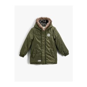 Koton 3WKB00011TW Suni Kürk Detaylı Kapüşonlu Kadın Parka