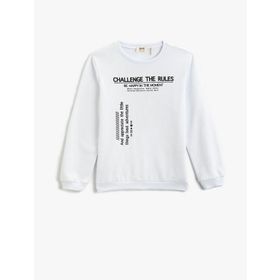 Koton 3WKB10141TK Beyaz Erkek Çocuk Sweatshirt