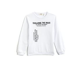 Koton 3WKB10141TK Beyaz Erkek Çocuk Sweatshirt