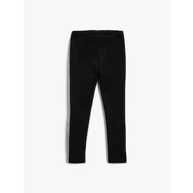 Koton 3WKG40033AK Siyah Basic Beli Lastikli Tayt