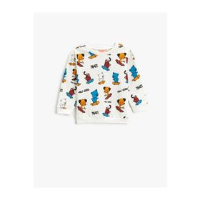 Koton 3WMB10002TK Pamuklu Baskılı Erkek Bebek Sweatshirt