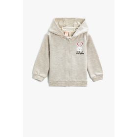 Koton 3WMG10009AK Kız Bebek Bej Sweatshirt