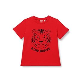 Koton 420 Erkek Bebek Kırmızı Kaplan Baskılı Kısa Kollu Bisiklet Yaka T-shirt