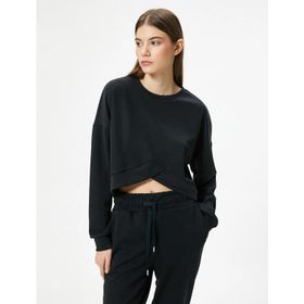 Koton 4SAK10014NK Siyah Kadın Sweatshirt