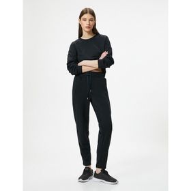 Koton 4SAK10014NK Siyah Kadın Sweatshirt