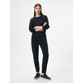 Koton 4SAK10014NK Siyah Kadın Sweatshirt