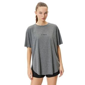 Koton 4SAK10043NK Antrasit Melanj Kadın T-shirt