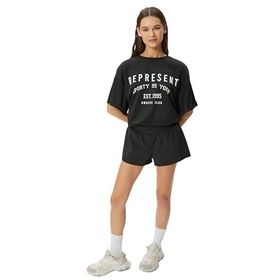 Koton 4SAK10077NK 999 Siyah Polyester Jersey Kısa Kollu Kadın T-Shirt