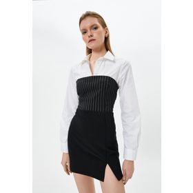 Koton 4SAK10082EK 999 Sıyah Jersey Kadın Etek