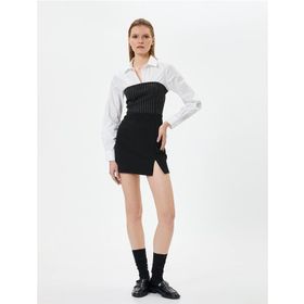 Koton 4SAK10082EK 999 Sıyah Jersey Kadın Etek