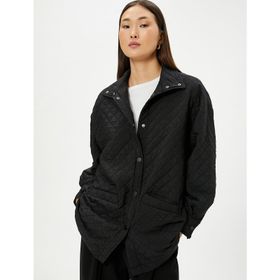 Koton 4SAK50024UW 999 Siyah Elastan Blazer Kadın Ceket