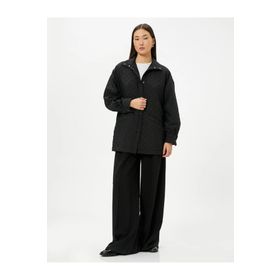Koton 4SAK50024UW 999 Siyah Elastan Blazer Kadın Ceket