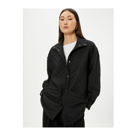 Koton 4SAK50024UW 999 Siyah Elastan Blazer Kadın Ceket