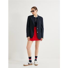 Koton 4SAK50094PW Lacivert Cepli Düğmeli Kadın Blazer Ceket
