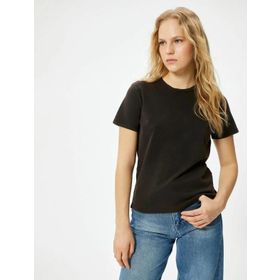 Koton 4SAK50129EK Kahverengi Kadın T-shirt