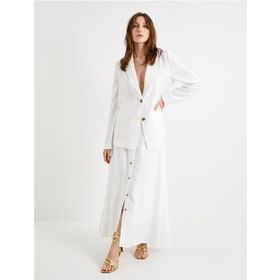 Koton 4SAK50135UW 010 Ekru Blazer Kadın Ceket