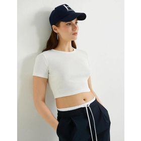 Koton 4SAK50234EK Beyaz Kadın T-shirt