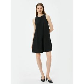 Koton 4SAK80005EK 999 Sıyah Elastan Jersey Kadın Elbise