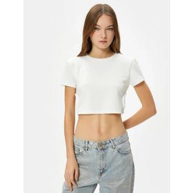 Koton 4SAL10023IK Ekru Kadın T-shirt