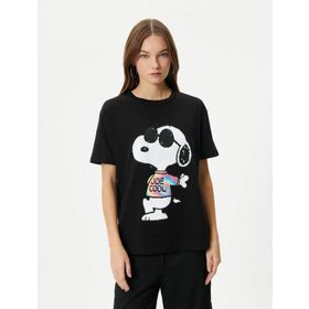 Koton 4SAL10025IK Siyah Kadın T-shirt