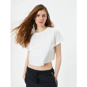 Koton 4SAL10032IK Ekru Kadın T-shirt