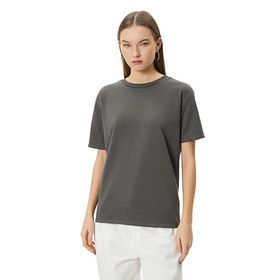 Koton 4SAL10068IK Antrasit Basic Kadın T-shirt