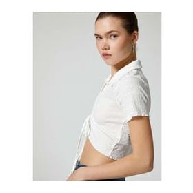 Koton 4SAL10129IK Ekru Kadın T-shirt