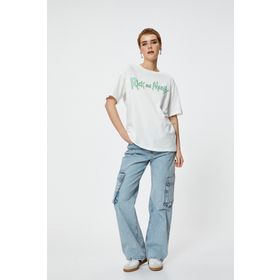 Koton 4SAL10171IK Ekru Kadın T-shirt
