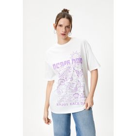Koton 4SAL10181IK Ekru Kadın T-shirt