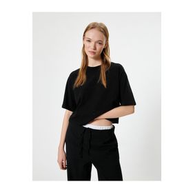 Koton 4SAL10790IK Siyah Kadın T-shirt