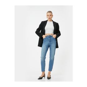 Koton 4SAL40315MD Lgt Açık Indigo Denim Kadın Pantolon