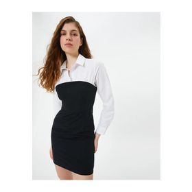 Koton 4SAL80092IW Siyah Kadın Elbise