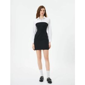 Koton 4SAL80092IW Siyah Kadın Elbise