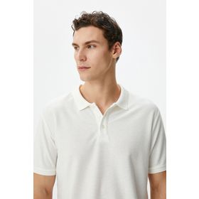 Koton 4SAM10005MK Ekru Erkek T-shirt