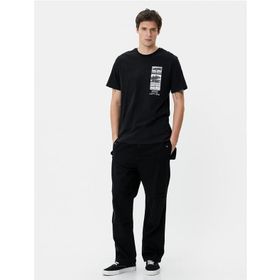 Koton 4SAM10020HK 999 Siyah Pamuk Jersey Kısa Kollu Erkek T-shirt