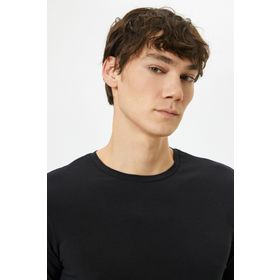 Koton 4SAM10035HK 000 Beyaz Pamuk Jersey Kısa Kollu Basic Erkek T-shirt
