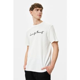 Koton 4SAM10043HK Beyaz Erkek T-shirt