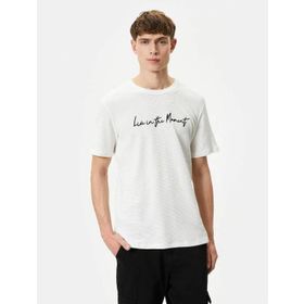 Koton 4SAM10043HK Beyaz Erkek T-shirt