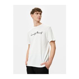 Koton 4SAM10043HK Beyaz Erkek T-shirt